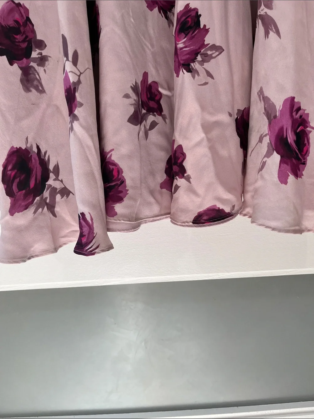 kate spade Pink Floral Midi Dress with Black Waistband